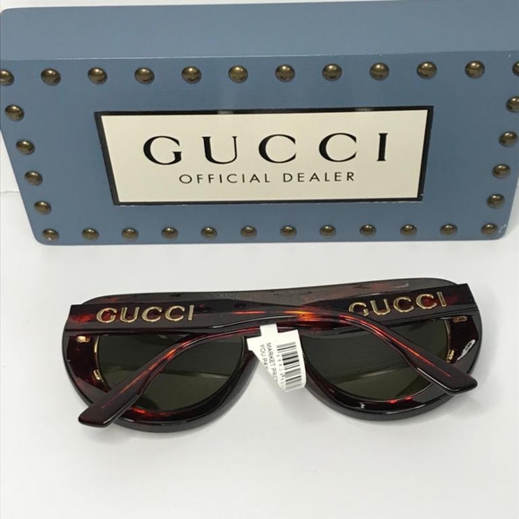 💯 New Original GUCCIAcetate Oversize Sunglasses GG1152S Tortoise - Picture 10 of 17